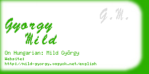 gyorgy mild business card